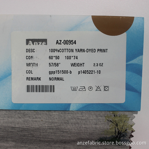 cotton yarn dyed indigo plain printed designer fabric